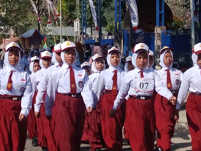 SD NEGERI 3 SUMBERARGO IKUTI LOMBA GERAK JALAN HUT RI KE-81 TINGKAT SD SE-KECAMATAN SUMBERMALANG